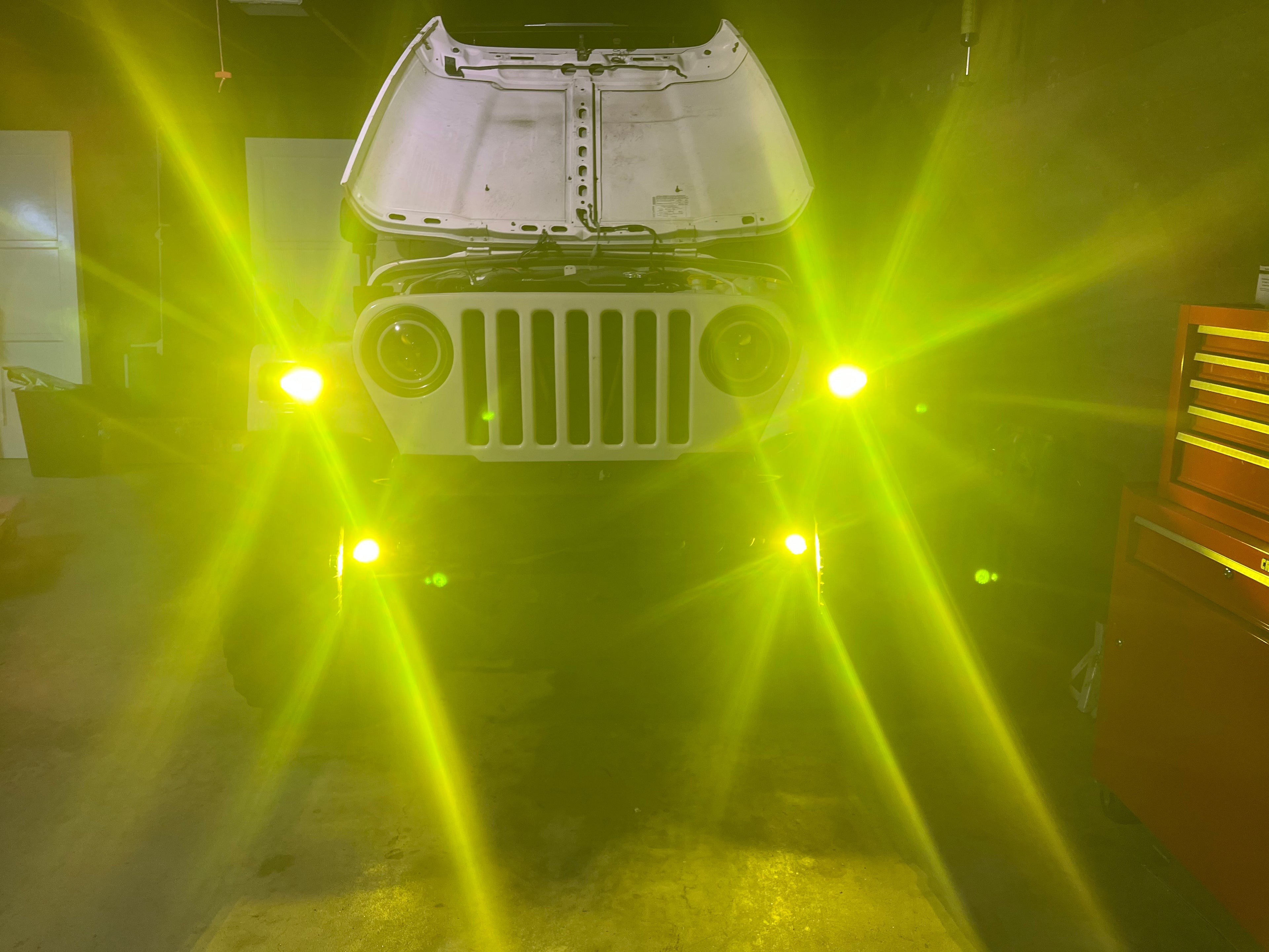 Jeep Wrangler TJ & Unlimited Turn Signal/Parking Light Bracket Set with LED Lights & Harness